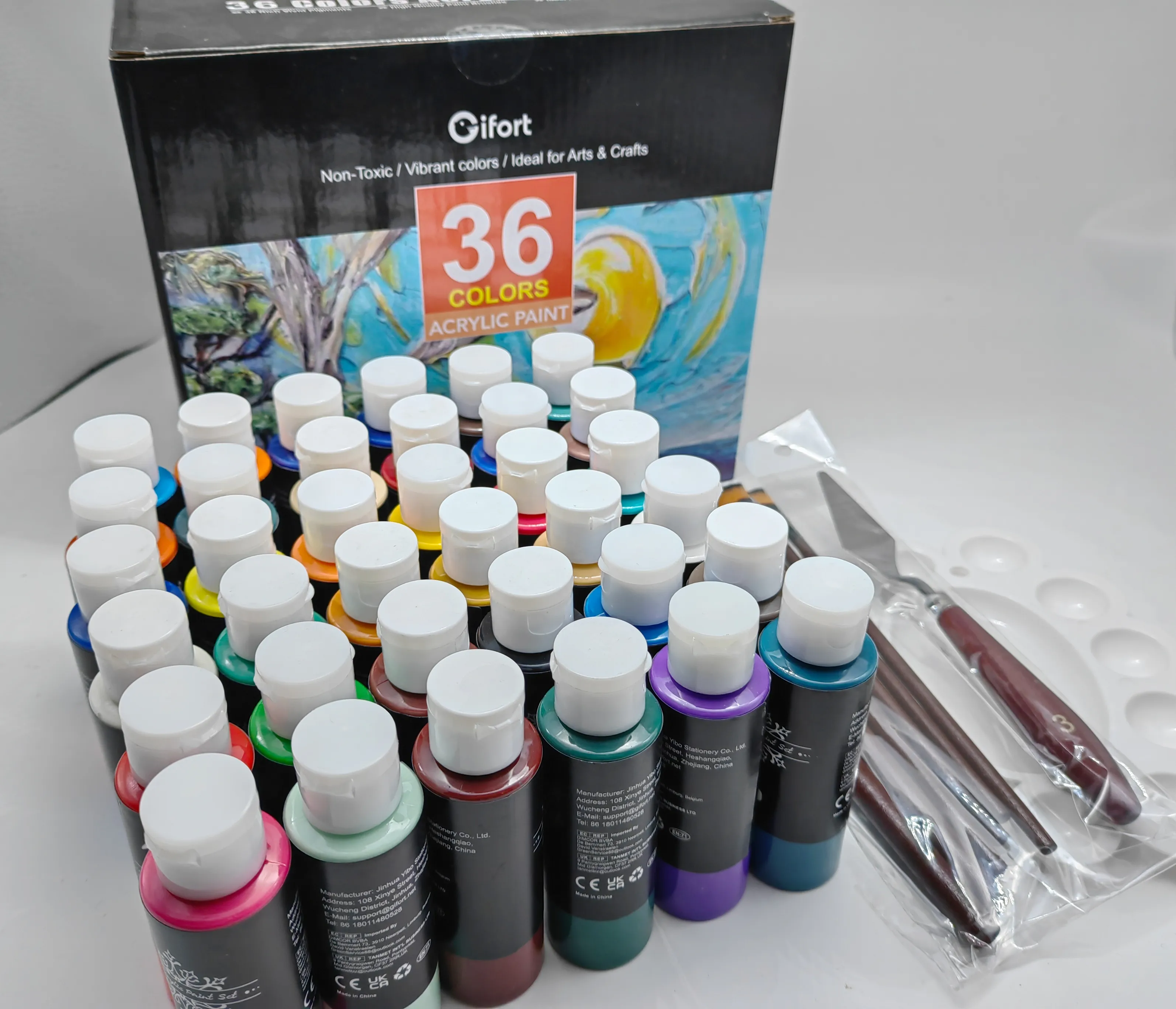 Big Discount 36Colors Non Toxic Acrylic Paints Set Professional Acrylic Paint Art Painting