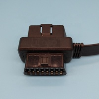 16-Pin T OBD 2 kabel ekstensi OBDII untuk mobil PVC kabel Obd terisolasi