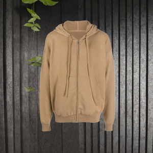 Sweat à capuche zippé en polaire solide personnalisé HO 2024, 100% coton, écologique, respirant, anti-boulochage pour hommes - Product Image 3