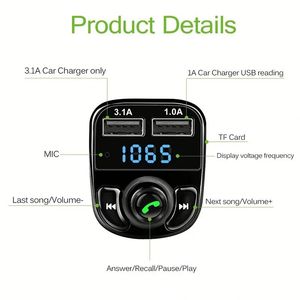 <b>Car</b> Charger QC3.0 MP3 Player Quick Charge Adapter V5.0 Handsfree Fast Charging Dual Usb <b>Car</b> Charger for Phone for PC - Product Image 4
