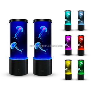 J&amp;R Products Factory Price Night Light Moving Jelly Fish Aquarium <strong>Small</strong> Jellyfish Lamp Color <strong>Changing</strong> Lights for Kids <strong>Table</strong> Lamp - Product Image 1