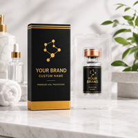 Emballages personnalisés en carton gaufré écologique pour flacons de médicaments, avec paillettes transparentes, luxe noir et or, kit d'étiquettes privées