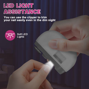 Coupe-<span class=keywords><strong>ongles</strong></span> électrique 2 en 1 avec lumière, lime à <span class=keywords><strong>ongles</strong></span>, polisseuse, outil de toilettage 2 en 1 <span class=keywords><strong>pour</strong></span> adultes, enfants, bébés, <span class=keywords><strong>ongles</strong></span> des doigts - Product Image 4