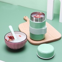 Термос для еды 400 мл, вакуумный, с двойными стенками из стали 304, контейнер для супа, изолированная банка для еды, ланч-бокс на вынос, с ложкой