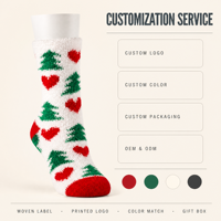 Chaussettes de Noël douces et moelleuses, chaussettes chaudes et confortables pour femmes, chaussettes d'hiver, lot cadeau