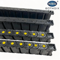 Cadena Portacables de Nylon Tipo Puente Abrible, Flexible y Resistente al Desgaste BOTHSIX para Máquinas Herramienta de Torno