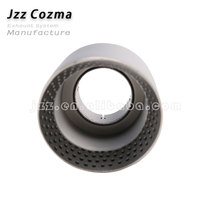 Knalpot belakang baja Titanium, pipa pembuangan asap permukaan baja Titanium Universal 2.5 "Inlet 4.5" Outlet 8.07 "panjang ujung knalpot
