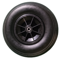 Nouvelle roue à pneu gonflable en caoutchouc Evertrust 4.00-6 4PR avec jante en plastique et roulement à billes scellé pour brouette et chariot à main usage industriel 100 kg