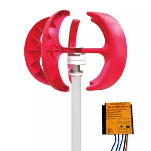 Turbine éolienne domestique de lanterne rouge 200W 500W 800W générateur d'axe vertical 12V 24V petit prix d'éolienne