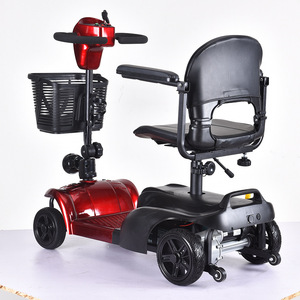 Scooter Eléctrico de Cuatro Ruedas Rojo, Batería de 12 Ah, Alcance de 15 km, Plegable, para Uso Doméstico por Personas Mayores - Product Image 2