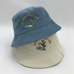 Chapeau Bob en Velours Côtelé en Gros avec Logo Brodé Personnalisé – Idéal pour l'Extérieur et le <span class=keywords><strong>Surf</strong></span> - Product Image 3