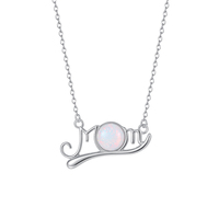 Collier pendentif en opale argentée Moyu Jewelry Fashion, chaîne en argent sterling 925, colliers pour maman, cadeau pour femme