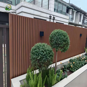 Co đùn ngoài trời phong cách hiện đại bên ngoài tấm tường phẳng <span class=keywords><strong>Walnut</strong></span> màu capped trang trí WPC Ốp cho khách sạn Công viên nhà - Product Image 1