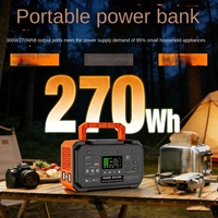 Pompe à air portable 300W 270Wh la plus vendue, batterie lithium-ion modèle C3B, système tout-en-un avec charge par panneau solaire pour le camping