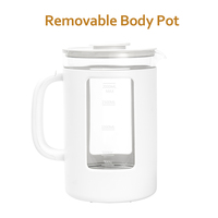 Chauffe-biberon électrique portable avec contrôle de la température, préparateur de lait intelligent 2L en verre borosilicate pour l'alimentation des nourrissons