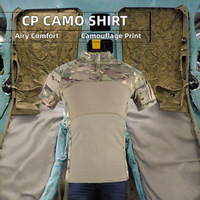 Chemise tactique à manches courtes pour homme, camouflage, pour la chasse en plein air, le combat et la randonnée, t-shirt camouflage CP