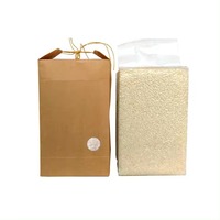 Sacs en papier kraft brun naturel de haute qualité et durables, en matériaux recyclés, avec fermeture à bouton, imprimés en flexographie, pour l'emballage d'aliments secs