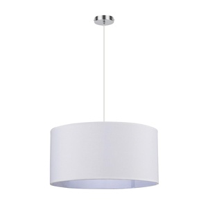 Lampada a sospensione 3xE27, finitura cromo/bianco, dimensioni 50x50 cm, ideale per decorare e illuminare gli spazi - Product Image 1