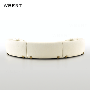 أريكة ترفيهية حديثة من WBERT-قماش تيري أبيض ثلجي ، مقاعد متعددة للعائلة ، غرفة معيشة وغيرها الكثير - Product Image 2