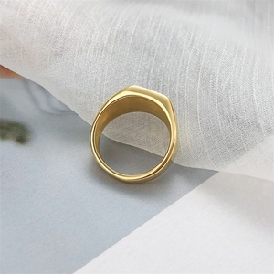 15year Factory Stainless Steel Gold Plated Custom Engraved Cluster Men's <b>Ring</b> - Product Image 5