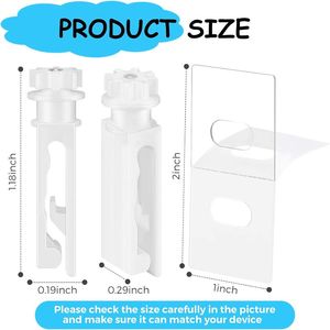 24 Uds. De pestañas colgantes adhesivas de <span class=keywords><strong>PVC</strong></span> de plástico de alta calidad, persianas verticales blancas modernas, vástagos de repuesto, postes de cortina, accesorios de pista - Product Image 2