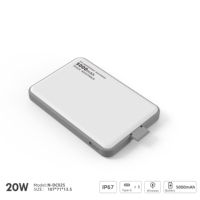 Nouvelle batterie externe DC025G Q21 20W PD à charge rapide 5000mAh avec batterie semi-solide et charge sans fil 15W