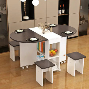 Nhà bếp nhỏ căn hộ không gian ăn uống hiện đại nhỏ gọn mở rộng lá có thể gập lại bàn ăn với ngăn kéo lưu trữ - Product Image 4