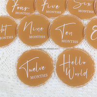Cartes Étapes Personnalisées en Acrylique pour Bébé, Ensemble de 13 Pièces, Accessoires Photo Mensuels, Annonce de Naissance et Jalons Mensuels