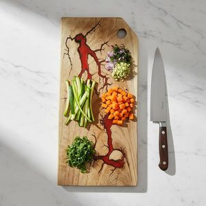 Tabla de cortar grande de madera de acacia de calidad de exportación con mango, superficie resistente para cortar carne, pan y verduras, disponible para la venta. - Product Image 1