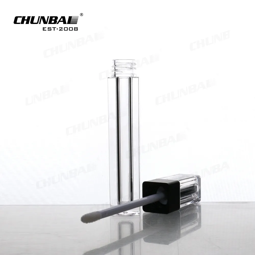 Varinha tubos do gloss do lábio da varinha 10 ml do plástico eco amigável elegante tubo com luz e espelho