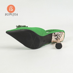 Tacones De Mujer, nuevo modelo, punta de alta calidad, banda elástica con diamantes de imitación, zapatos de tacón alto de 8,3 cm, zapatos de boda para fiesta para novia - Product Image 2