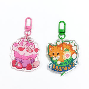 Époxy paillettes acrylique breloques porte-clés pas cher usine personnalisé Anime imprimé - Product Image 5