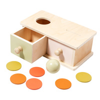 Matériel pédagogique Montessori : Boîte à tiroirs en bois, Tambour textile, Boîte à balles tombantes – Jouets éducatifs intellectuels pour l'éveil précoce