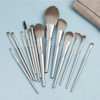 Ensemble de 14 pinceaux de maquillage en fibres synthétiques douces pour débutants - Pinceau pour poudre libre, fard à paupières, illuminateur, sac de rangement |   Cangzhou Chujian