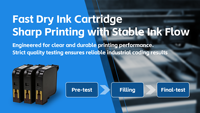 Imprimante à jet d'encre TIJ portable de 25,4 mm, cartouche d'encre noire 309 pour l'impression de codes de lots sur carton, plastique, bois