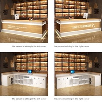 Comptoir de réception, comptoir de bar, comptoir pour salon de thé, café, restaurant, hôtel, design minimaliste en bois écologique sur mesure