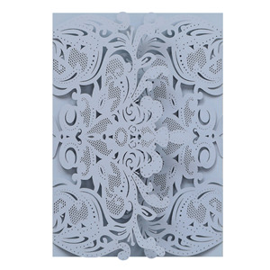 การ์ดเชิญงานแต่งงานสไตล์ยุโรป การ์ดอวยพรวันหยุด ซองจดหมายสีเบจทอง การ์ดเชิญแบบโปร่ง มีสินค้าพร้อมส่ง - Product Image 6