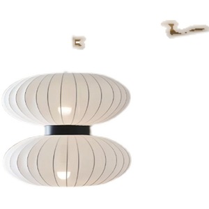 Lampe suspendue en tissu de style japonais, ronde, blanche, E27, pour restaurant, salon de thé, comptoir de bar - Product Image 2