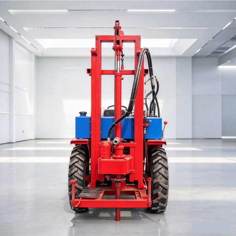 Tipe Rigging Tractor Mounted Water Well Drilling Rig Hydraulic Outriggers Auto Rod ...