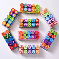 10 boîtes de sceau de louange créatives mignon dessin animé animaux sceaux en plastique maternelle enseignant récompense timbres pour les enfants
