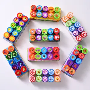 10 boîtes <span class=keywords><strong>de</strong></span> sceau <span class=keywords><strong>de</strong></span> louange créatives mignon dessin animé <span class=keywords><strong>animaux</strong></span> sceaux en plastique maternelle enseignant récompense timbres pour les enfants - Product Image 1