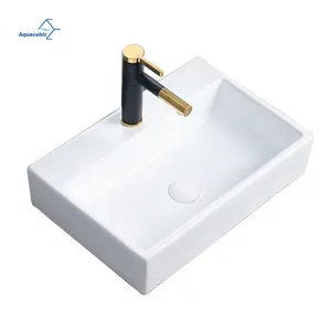 Customized Small Size Bathroom Ceramic Sinks Sanitary Ware Rectangle Hand Wash Basin Sink