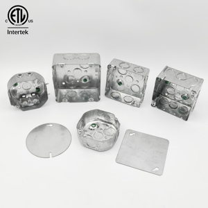 Caixa de Conduíte de Aço Galvanizado Soldada Quadrada de 4 Polegadas 52171-K, Personalizável, à Prova de Intempéries, Caixa de Tomada Elétrica com Aterramento Elevado - Product Image 1