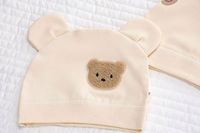 Ensemble de vêtements pour nouveau-né printemps-automne : barboteuse imprimée à manches longues en coton pour bébé garçon et fille, avec chapeau et bavoir anti-bave