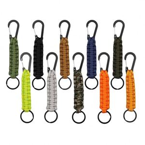 Outdoor Handmade Woven Keychain Aluminum Quick-Release Rainbow Umbrella <b>Rope</b> Mountaineering Buckle Gear Metal Keychain - Product Image 1