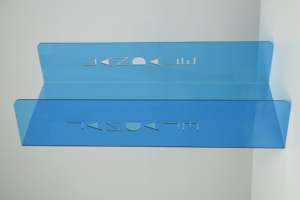 Articles de traitement personnalisés en <span class=keywords><strong>polycarbonate</strong></span> bleu, y compris le pliage, la gravure, le moulage par soufflage, etc. - Product Image 2