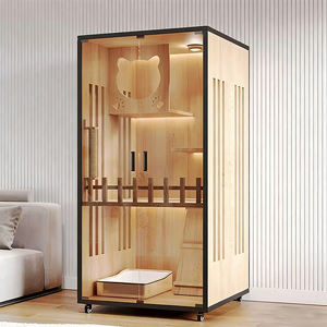 Gabbia per Gatti in Vetro Grande, Personalizzabile OEM, Design Spazioso per Tutte le Stagioni, Ecologica, Rifugio Interno di Lusso Impermeabile - Product Image 3