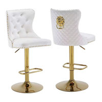 Meubles de salle à manger modernes, tabouret de bar de luxe avec dossier, style luxueux, chaise de bar de cuisine réglable en hauteur