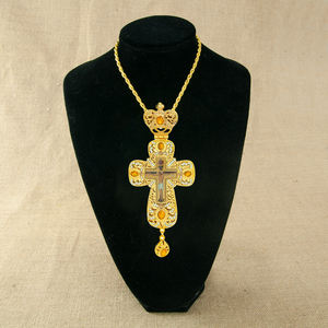 Nuovo ciondolo croce pettorale vescovo ortodosso doppio lato santo gesù crocifisso pendente per vescovo religione dono rituale - Product Image 4