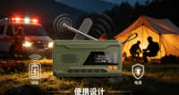 Radio DAB FM portable à manivelle solaire avec écran, batterie 4500 mAh, USB pour chargeur de voiture, banque d'alimentation, énergie d'urgence